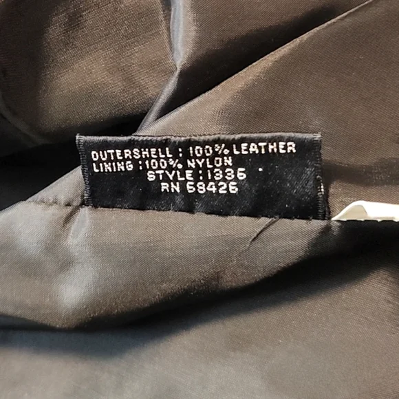 VTG OPEN ROAD LEATHER BLACK MOTORCYCLE JACKET SIZE 42